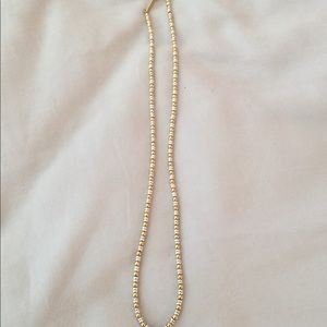 Silver and gold beaded necklace